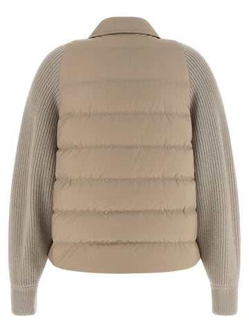 Beige Polyester Shell Jacket