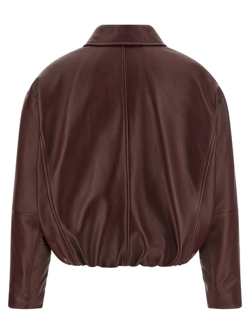 Bordeaux Calfskin Leather Jacket