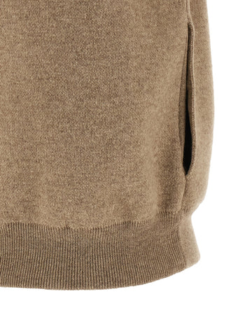 Beige Cashmere Sleeveless Jacket