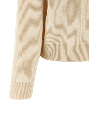 White Virgin Wool Cardigan