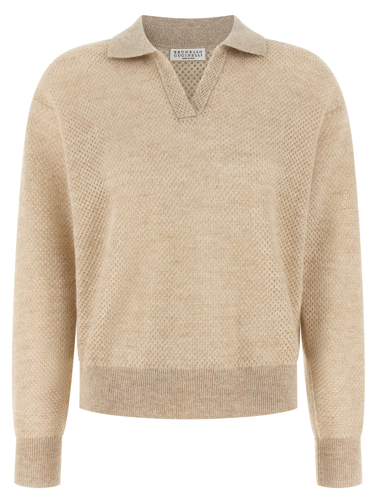 Gold Wool Polo Shirt