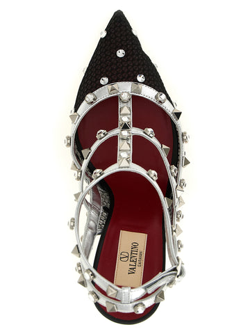 Multicolor Polyester High Heel Pumps