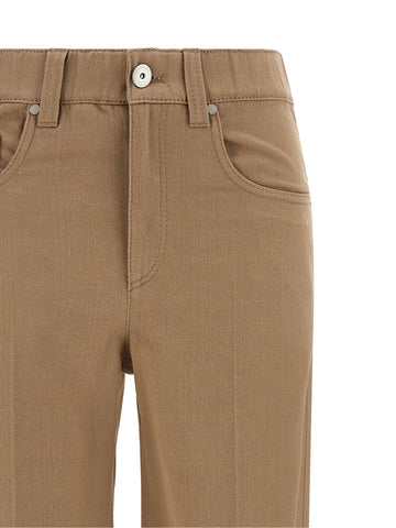 Beige Cotton Jeans Denim