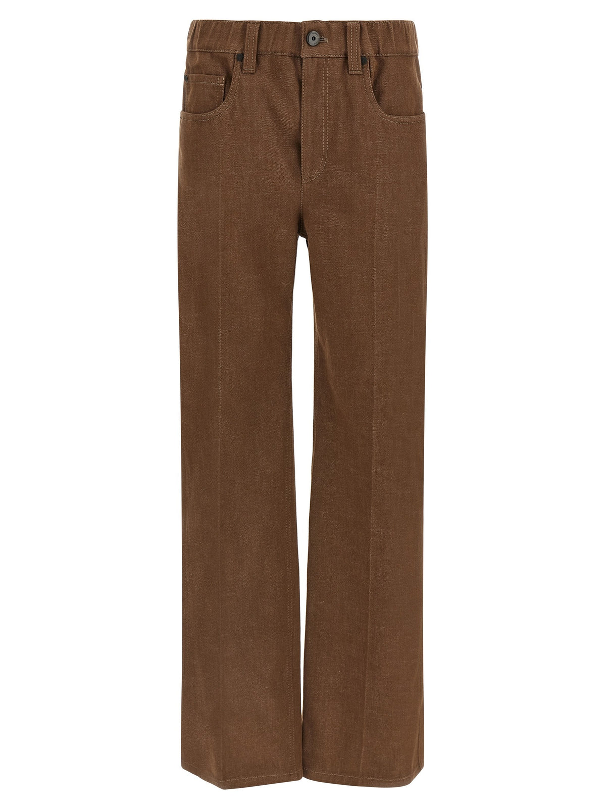 Brown Cotton Jeans Denim