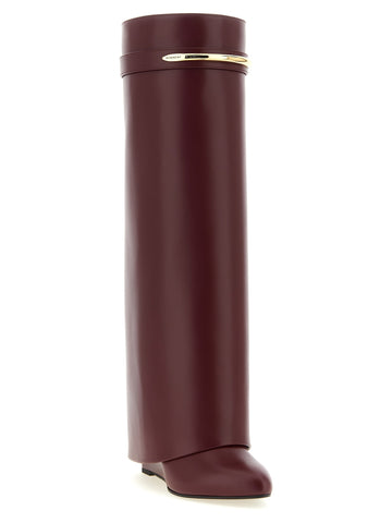 Bordeaux Calfskin Over The Knee