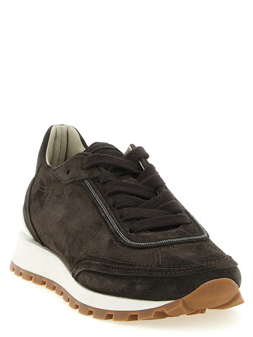 Brown Calfskin Sneakers