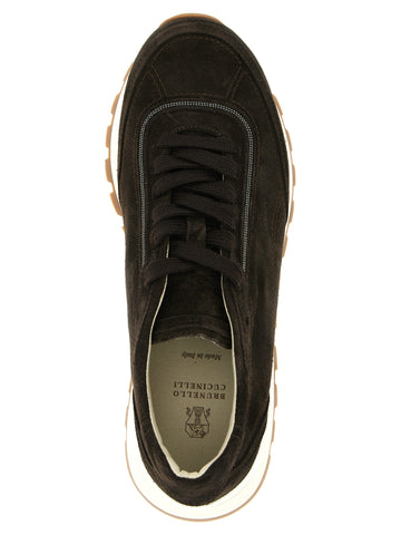 Brown Calfskin Sneakers