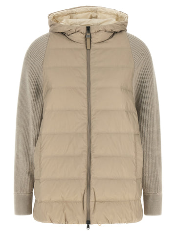 Beige Polyester Full-Length Jacket