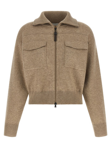 Beige Cashmere Cardigan