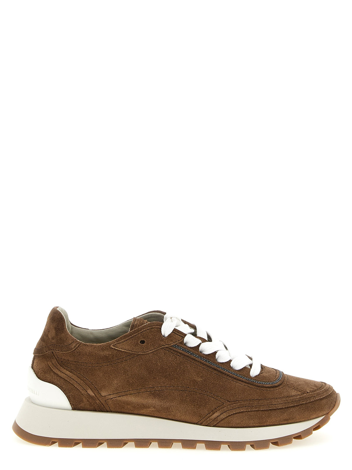Brown Calfskin Low Top Sneakers