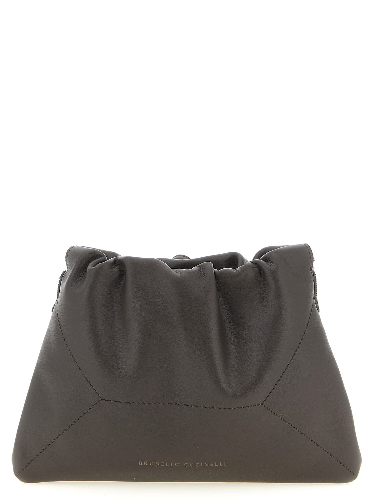 Brown Calfskin Clutch Bag