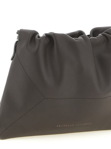 Brown Calfskin Clutch Bag