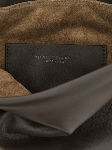 Brown Calfskin Clutch Bag