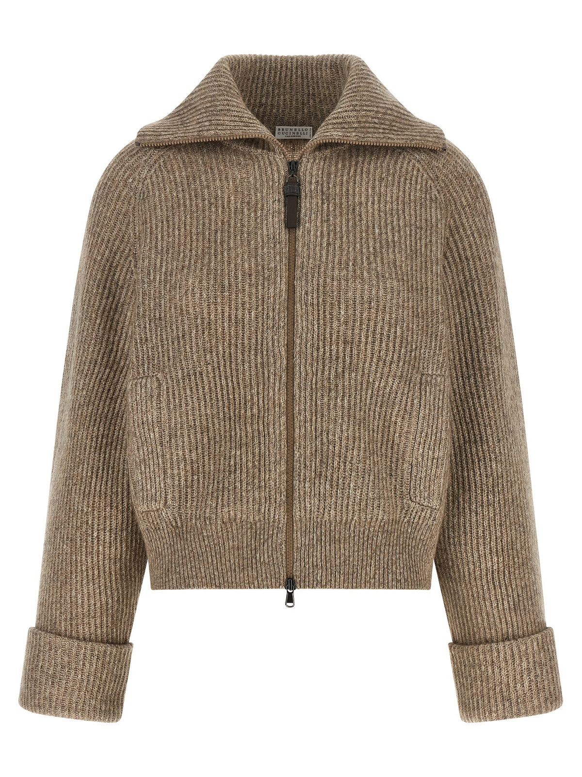 Beige Cashmere Cardigan