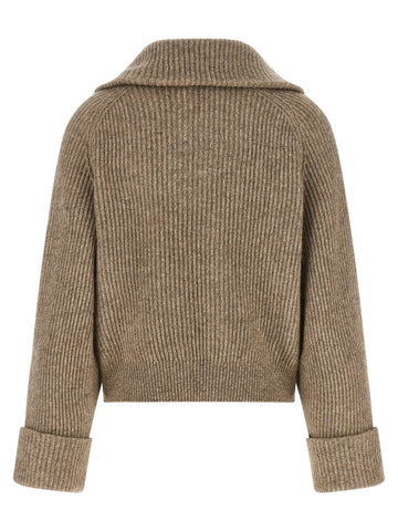 Beige Cashmere Cardigan