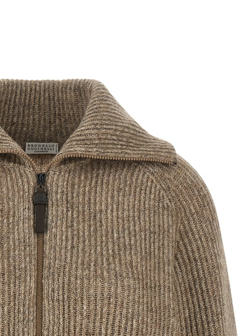 Beige Cashmere Cardigan