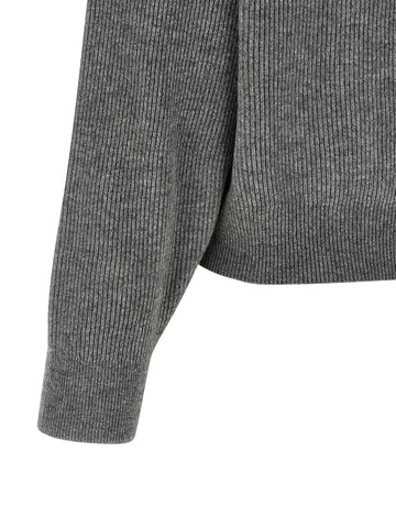 Gray Virgin Wool Cardigan