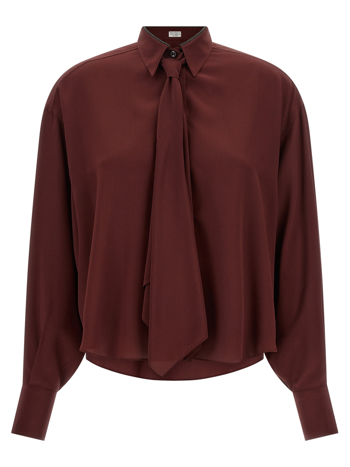 Bordeaux Silk Blouse