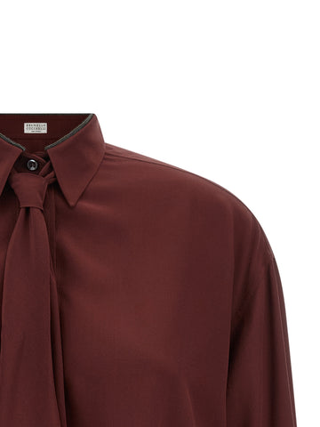 Bordeaux Silk Blouse