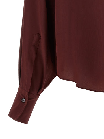 Bordeaux Silk Blouse