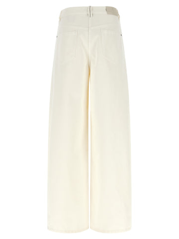 White Cotton Relaxed Fit Jeans
