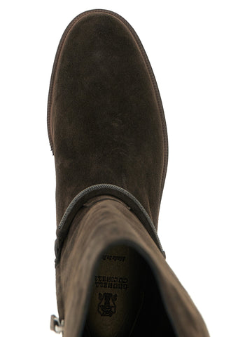 Black Calfskin Over The Knee