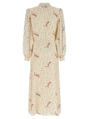 Multicolor Silk Midi Dress