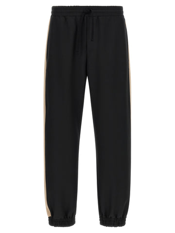 Black Polyester Athletic Pants
