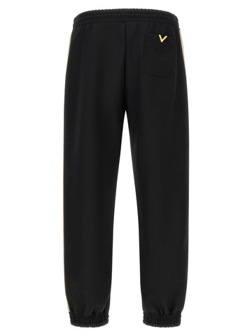 Black Polyester Athletic Pants