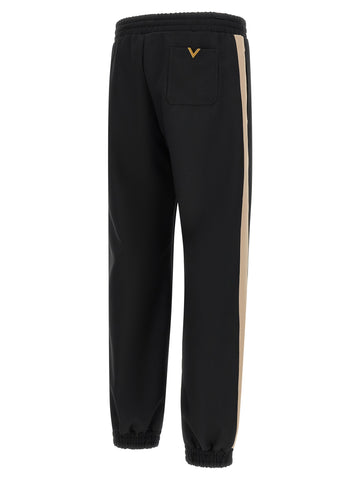 Black Polyester Athletic Pants