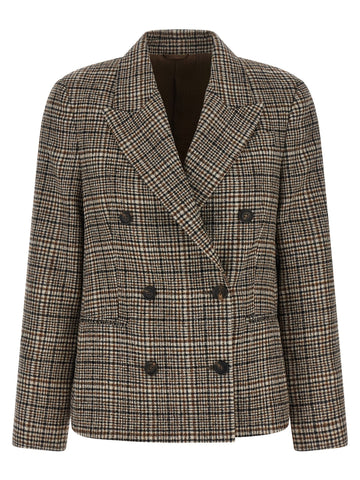 Beige Alpaca Leather Blazer
