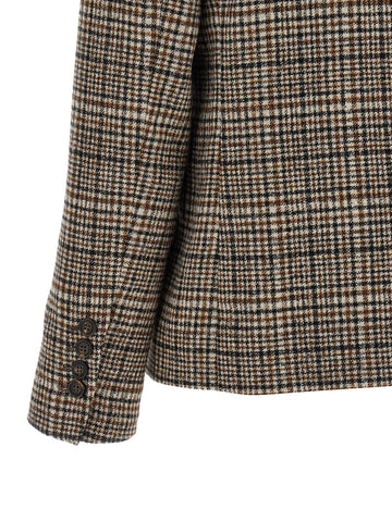 Beige Alpaca Leather Blazer