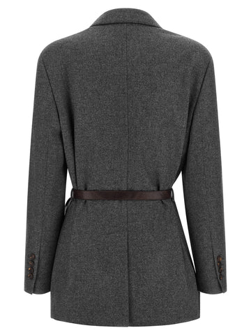 Gray Virgin Wool Blazer