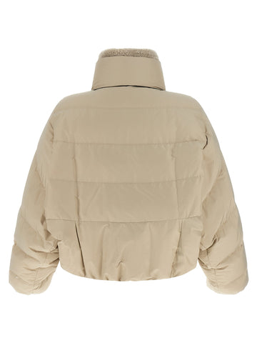 Beige Cotton Full-Length Jacket
