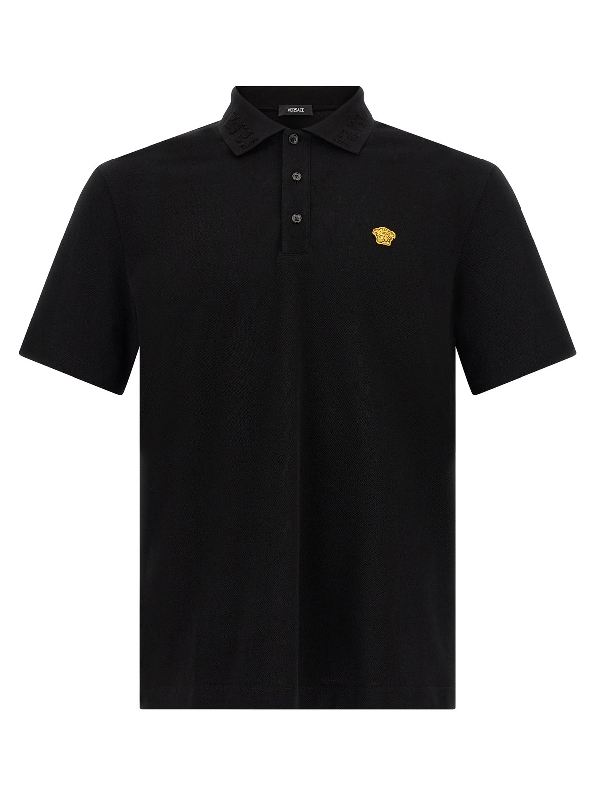 Black Cotton Polo Shirt