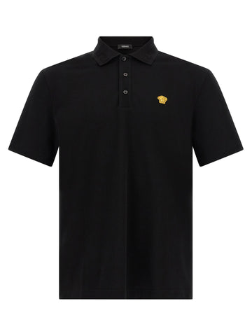 Black Cotton Polo Shirt