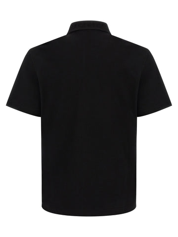 Black Cotton Polo Shirt