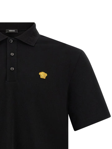 Black Cotton Polo Shirt