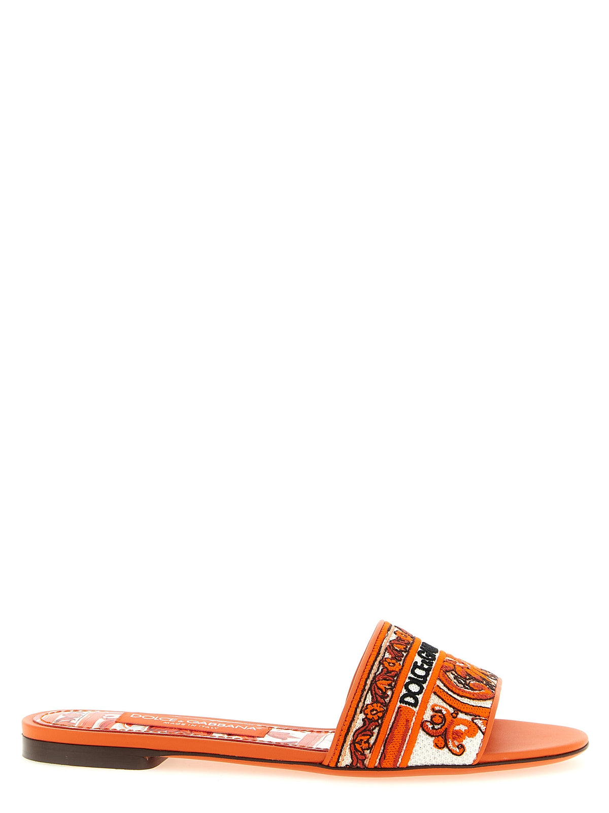 Orange Cotton Slides