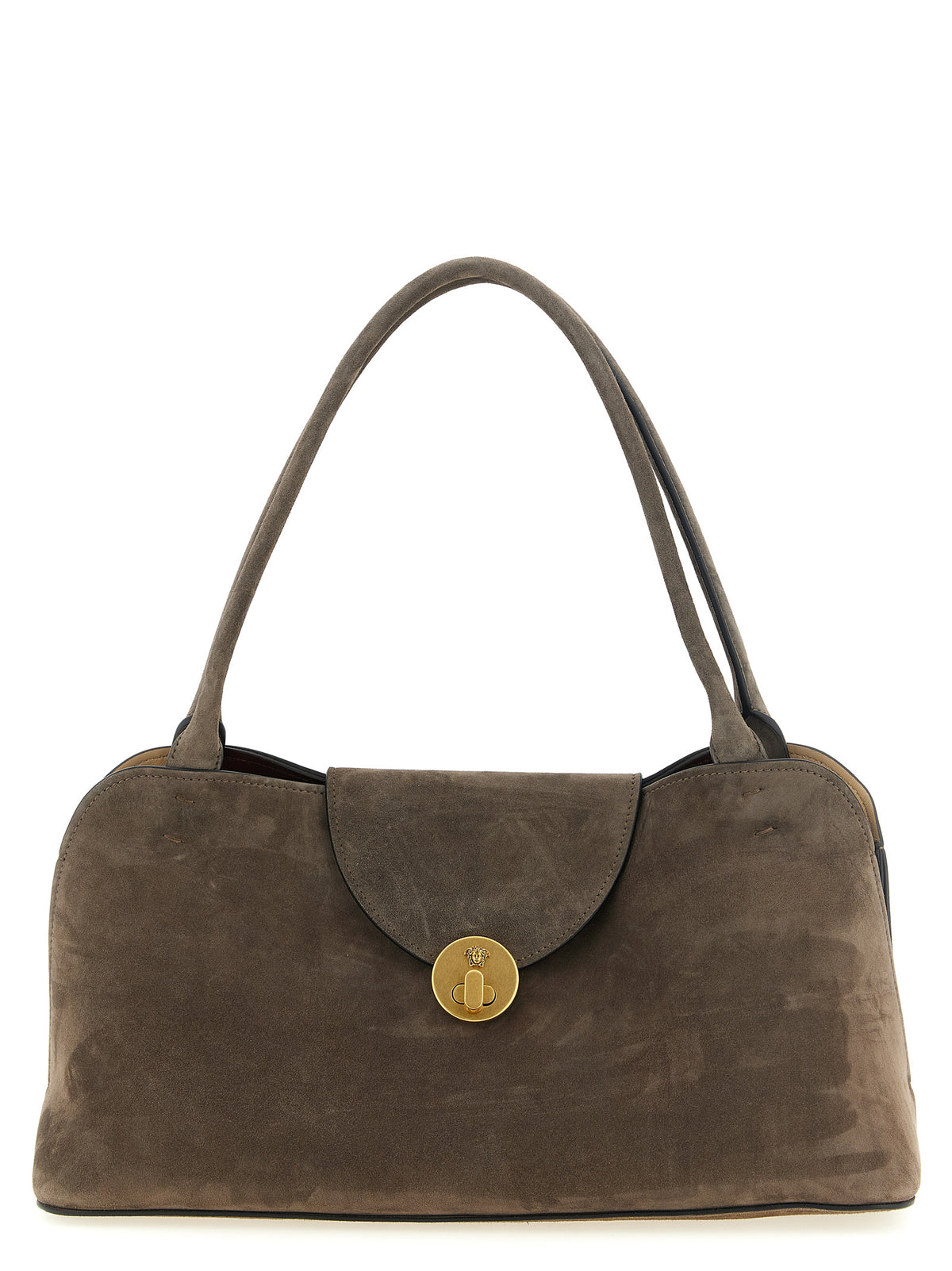 Brown Calfskin Shoulder Bag