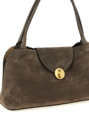 Brown Calfskin Shoulder Bag