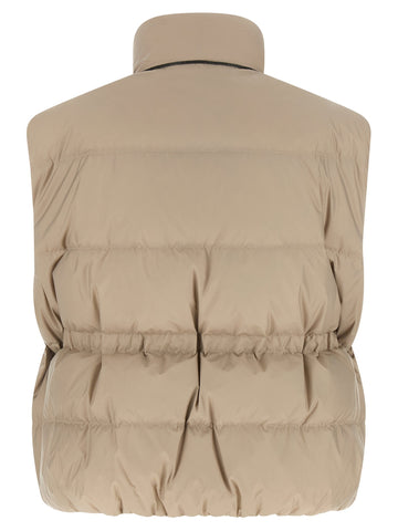 Gray Polyester Sleeveless Jacket