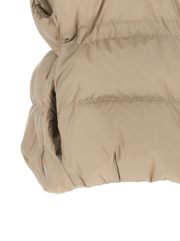 Gray Polyester Sleeveless Jacket