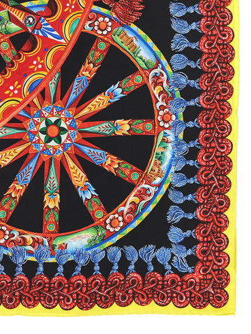 Multicolor Silk Scarf