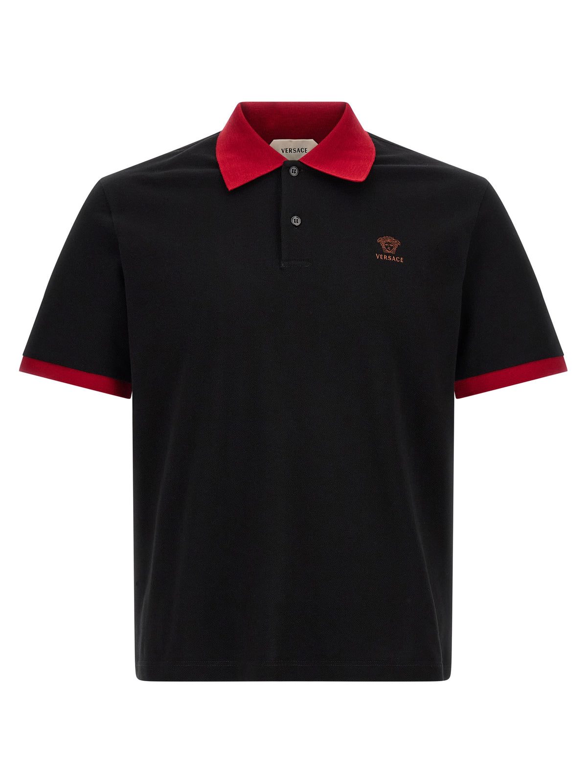 Black Cotton Polo Shirt