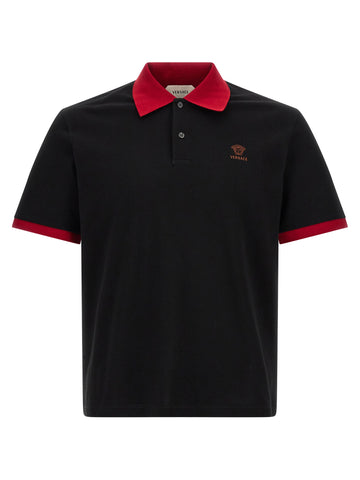 Black Cotton Polo Shirt