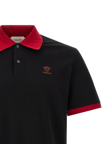 Black Cotton Polo Shirt