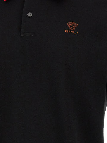 Black Cotton Polo Shirt