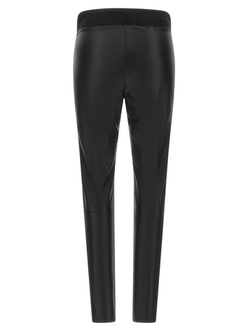 Black Lamb Leather Leggings