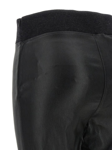 Black Lamb Leather Leggings